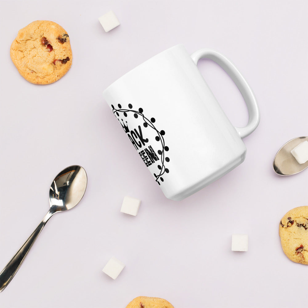 White glossy mug