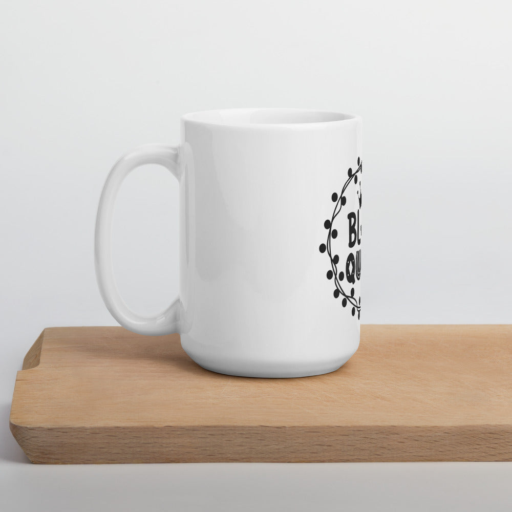 White glossy mug